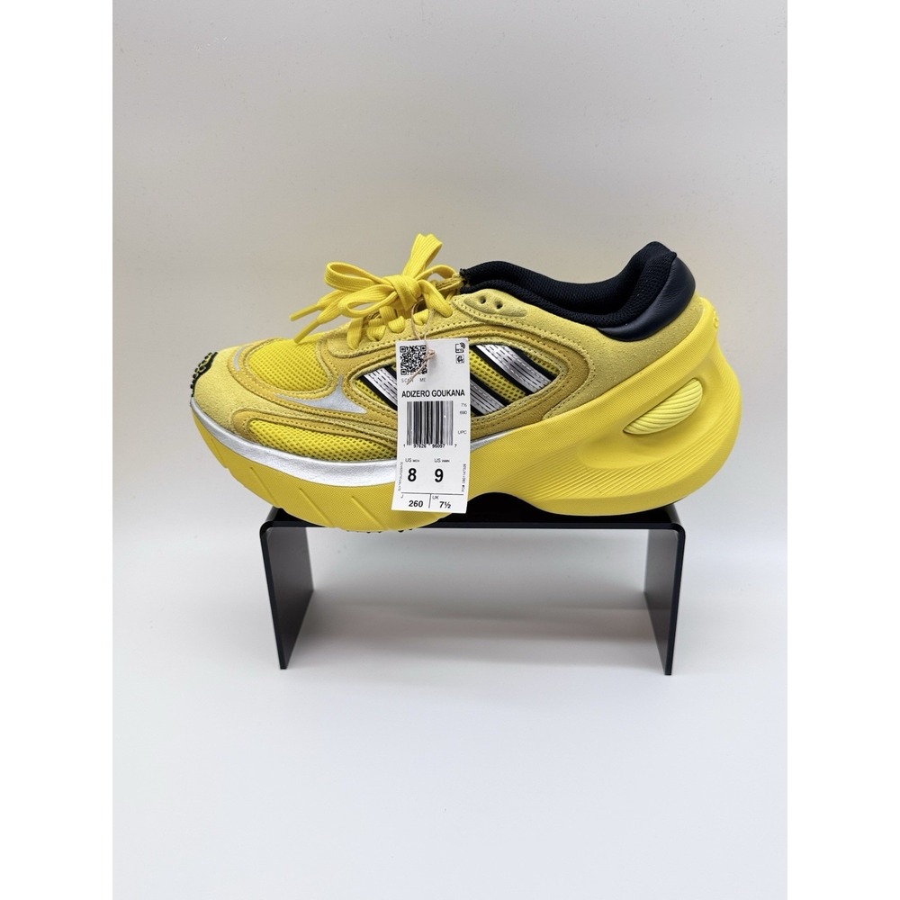 Adidas Adizero Goukana‎ Mens 8, Womens 9, Light Yellow/Black/metallic Silver